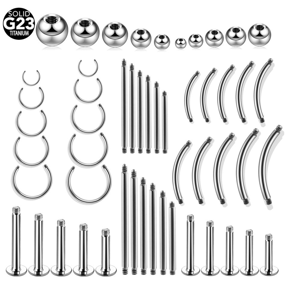 Body Jewelry Replacement Ball - 10 teile/los Titan Gewinde Lang hantel