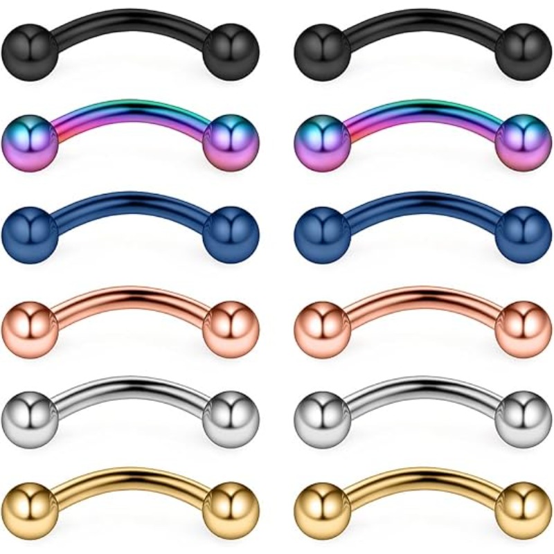Body Jewelry Surgical Steel - 12 Stück 16G Piercing-Schmuck aus chirurgischem
