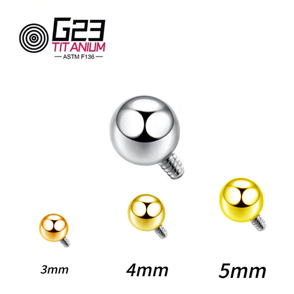 Body Jewelry Replacement Ball - Großhandel 10/50 Stück Titan 14G 16G