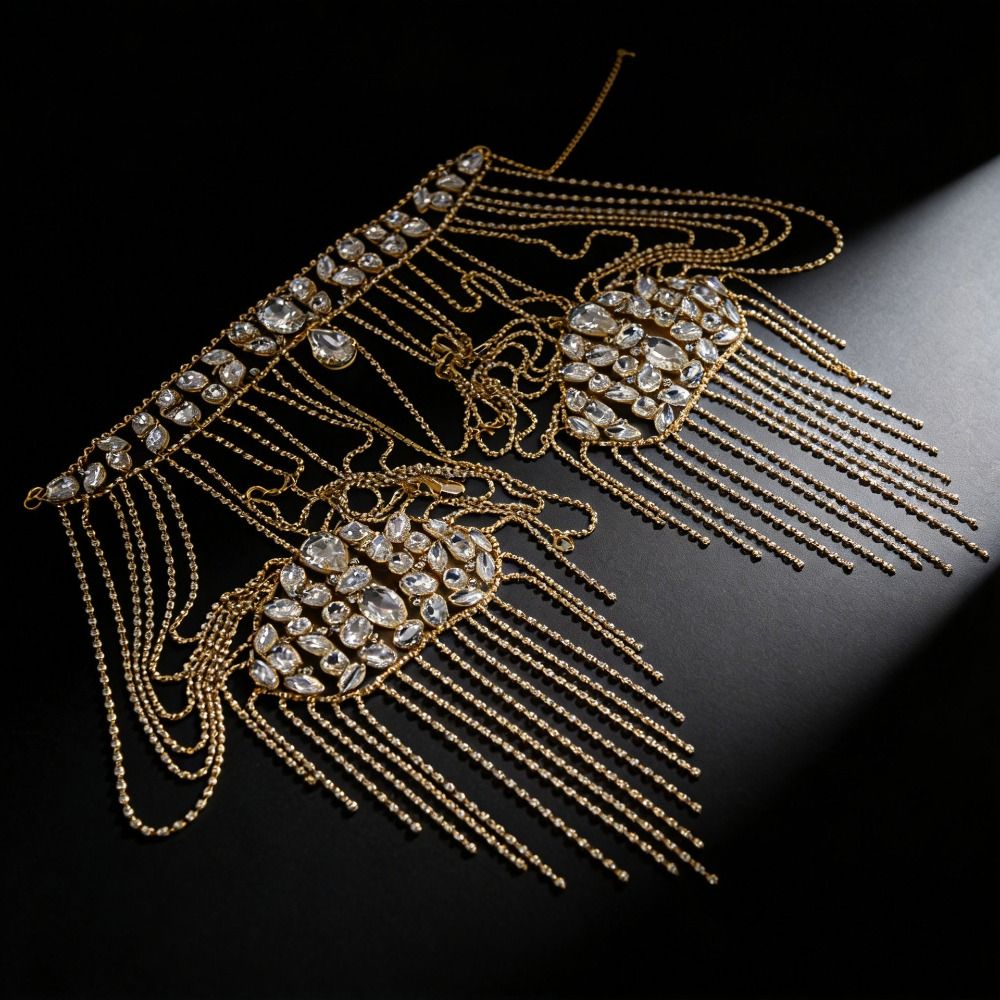Luxuriöses Design Strass-Schul – Body Jewelry Necklace Bewertung und Preis